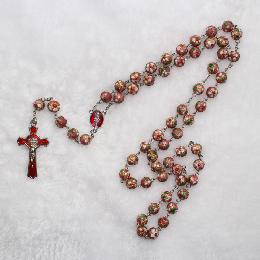 8mm Cloisonne rosary Beads with Virgin Mary (CR092)