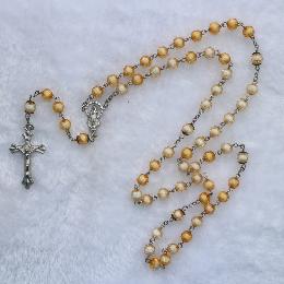 8mm Plastic blessed rosary beads uk (CR109)