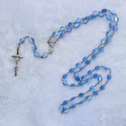 8*6*5mm light Blue color Resin rosary beads (CR115)