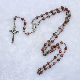 6mm Cloisonne armani rosary beads mens necklace (CR120)