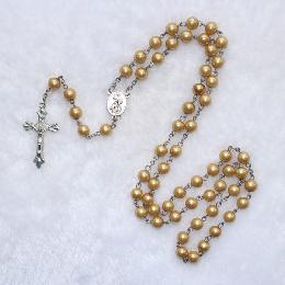 8mm Glass imitation pearl Rosary beads (CR141)