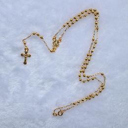 4mm Plastic Golden holy rosary catholic church prayer (CR168)
