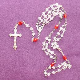 4*6mm religious Glass Beads Rosary (CR203)