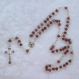 6mm Religious Glass Beads Rosary (CR208)