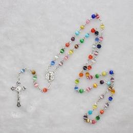 6mm cat eyes stone beads rosary (CR222)