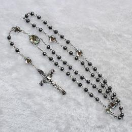 6mm Cross Rosary Hematite Rosary Beads(CR288)