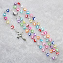 8mm Heart Resin pray rosary beads(CR292)