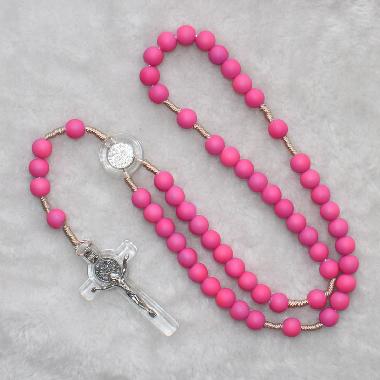 8mm pendant rosary christian beads necklace (CR302)