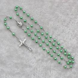 6mm religious gift giant green glass beads (CR310)