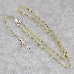 6mm Multi Color Chain Plastic golden Rosary beads(CR315)