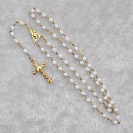6mm plastic small rosary beads necklace (CR316)