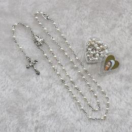 4mm bead rosary necklace catholic (CR323)