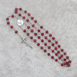 6mm fragrance catholic jewelry red rosary (CR325)
