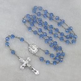 8mm Factory glass rosary beads necklace (CR335)