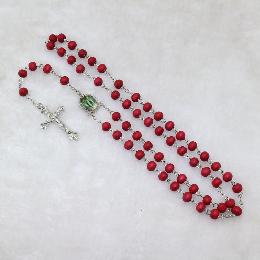 6mm Pope Francis round wood rosary beads(CR338)