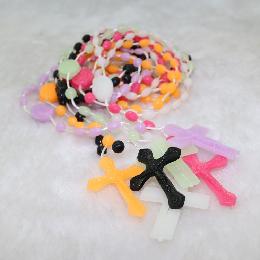 6mm Cheap plastic rosary rose beads (CR341)