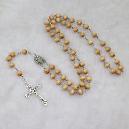 8mm christian religious wooden rosary necklace (CR346)