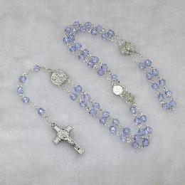 6mm glass beads with precious rosary necklace (CR350)