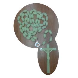 30mm acrylic Luminous cross catholic rosary (CR354)