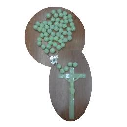 20mm luminous plastic bead necklace rosary (CR356)