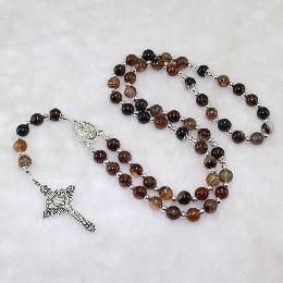 8mm Semi precious stone catholic rosary (CR364)