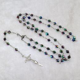 6mm Multi Color Chain Plastic purchase rosary beads near me (CR371)
