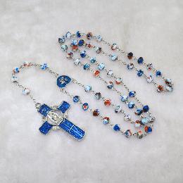 8*6mm necklace cross rosary beads blessed by the pope religious pendants (CR372)
