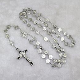 10mm round shape metal catholic rosary beads near me (CR375)