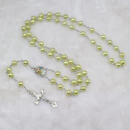 8mm Fashion jewellery plastic cross rosary (CR385)