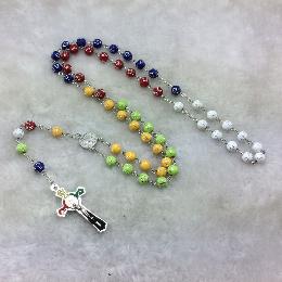 8mm Religious jewelry resin rosary beads necklace (CR390)