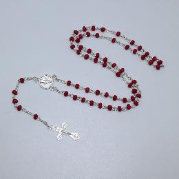 4mm christian religious wooden rosary necklace (CR392)
