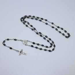 7*5mm Mini Black Hematite Beads Chain Rosary (CR393)