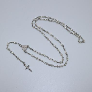 4mm handmade round glass bead catholic rosary (CR394)