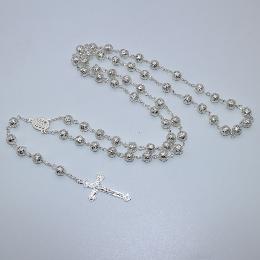 8mm Plated hollow Metal Bead small Rosary (CR396)