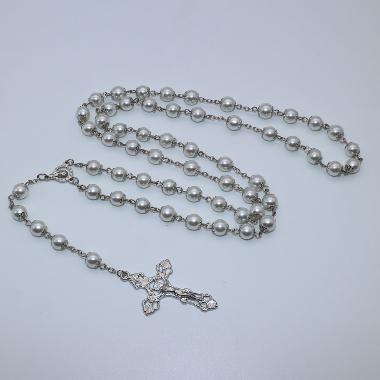 8mm Classic religious glass imitation pearl jewelry (CR397)