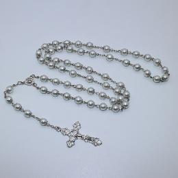 8mm Classic religious glass imitation pearl jewelry (CR397)