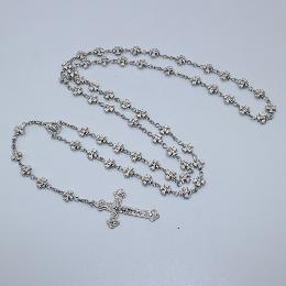 8mm Plated Metal Bead small Rosary (CR398)