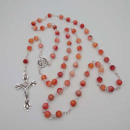 6mm Semi precious stone catholic rosary (CR416)