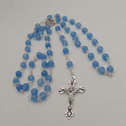 6mm turquoise gemstone rosary bead (CR417)