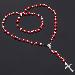 8mm Plastic Heart pray beaded rosaries (CR422)