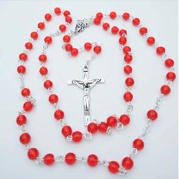 6mm Natural Stone Prayer Rosary Necklace (CR427)