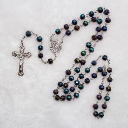 8mm Glass Rosary Beads AB (CR050)