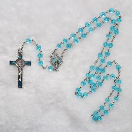 6mm catholic Jesus Christ Glass Rosary beads (CR076)