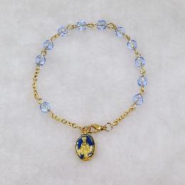 6mm glass beaded rosary bracelet (CB141)