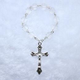 8mm Glass Holy Land Finger Rosary (CE005)