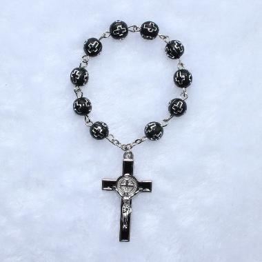 8mm Catholic Cross Ring Rosary beads(CE009)