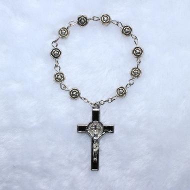 7mm catholic Holy metal beads finger rosary (CE014)