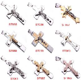 Cheap stainless steel jewelry making crosses (ST055)