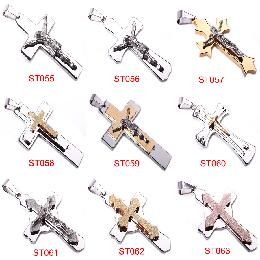 Cheap stainless steel jewelry making crosses (ST055)