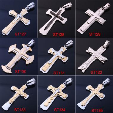 religious stainless steel jewelry crucifix (ST127)